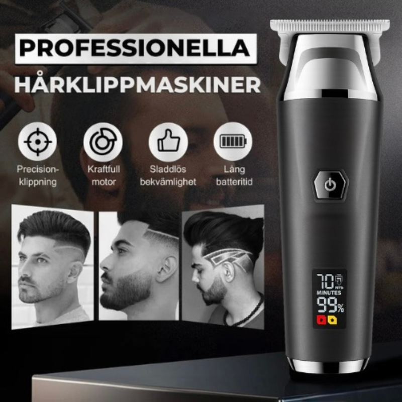 TrimSafe Pro™️ - LCD-skärm Professionell Elektrisk Hårklippare